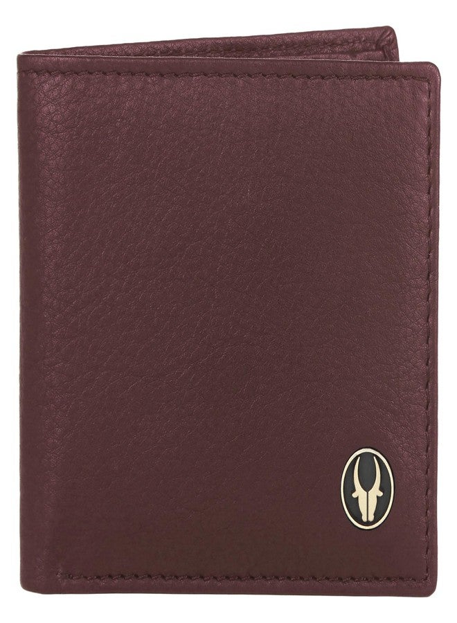 WildHorn RFID Protected Leather Wallet for Men I 2 Currency Compartment I 6 Card Slots I 1 Coin Pocket (Maroon) - Image 3